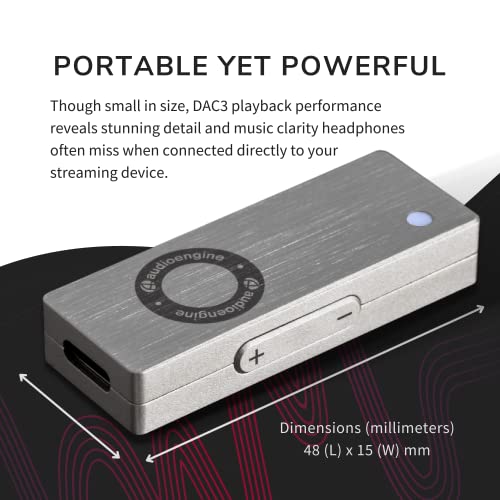 Audioengine D1 32 bit Desktop DAC and Headphone Amp  Preamp  Laptop  Amplifier  Gamers and Musicians