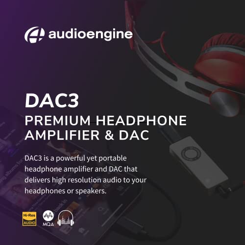 Audioengine D1 32 bit Desktop DAC and Headphone Amp  Preamp  Laptop  Amplifier  Gamers and Musicians
