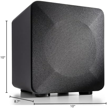 Audioengine S6 210W Compact Powered Mini Subwoofer  Powerful Bass in a Small Package   Great for Desktops  Apartments  Offices and Gaming Setups