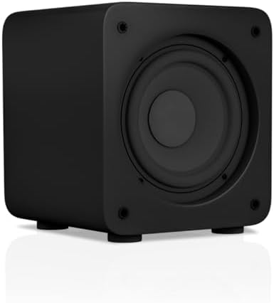 Audioengine S6 210W Compact Powered Mini Subwoofer  Powerful Bass in a Small Package   Great for Desktops  Apartments  Offices and Gaming Setups