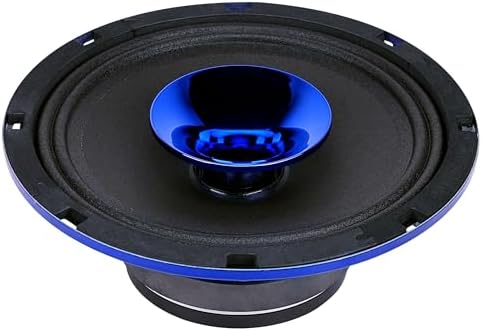 Audiopipe 8 Compression Horn Mid Range Loudspeaker  APMB 828GH BLU   400W  Built in Compression Horn Driver  Flat Steel Basket  2 Way Coaxial  KSV Voice Coil  Grill  Sleek Candy Blue