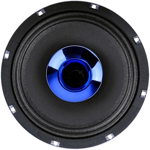 Audiopipe 8 Compression Horn Mid Range Loudspeaker  APMB 828GH BLU   400W  Built in Compression Horn Driver  Flat Steel Basket  2 Way Coaxial  KSV Voice Coil  Grill  Sleek Candy Blue