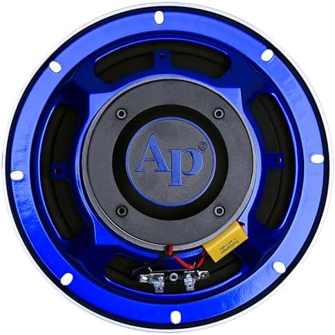 Audiopipe 8 Compression Horn Mid Range Loudspeaker  APMB 828GH BLU   400W  Built in Compression Horn Driver  Flat Steel Basket  2 Way Coaxial  KSV Voice Coil  Grill  Sleek Candy Blue
