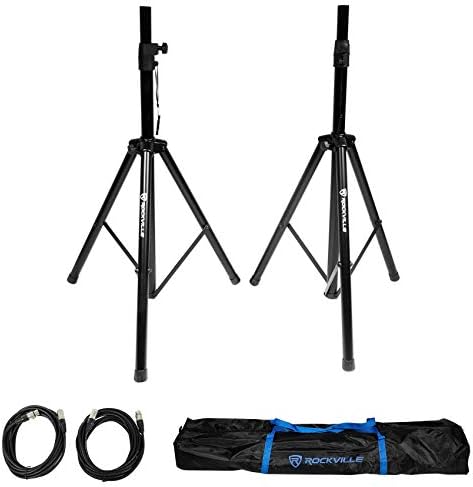 Audiosavings Bundle   2  JBL IRX112BT 12 1300 Watt DJ Portable Speaker Bundle with Pair of Rockville Adjustable Tripod Speaker/Light Stands  2  XLR Cables   JBL IRX115S 1300w 15 Subwoofer  5 Items 