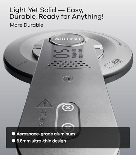 Aulumu G05 Air for MagSafe Grip Stand   Rotation Angle Adjustment   Aluminium Alloy Ultra Light & Ultra Thin   with Box Opener  Silver