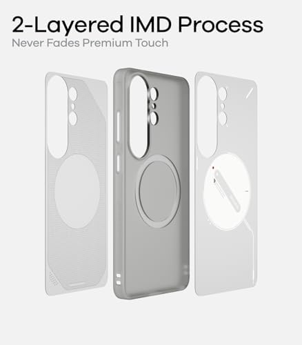 Aulumu S26 Ultra Galaxy Magnetic Case   Thermal IMD Technology   Compatible with MagSafe   Passive Cooling Samsung Galaxy S26 Ultra Case   Translucent Gray