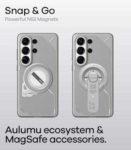 Aulumu S26 Ultra Galaxy Magnetic Case   Thermal IMD Technology   Compatible with MagSafe   Passive Cooling Samsung Galaxy S26 Ultra Case   Translucent Gray