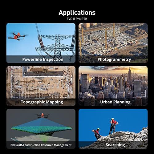 Autel Robotics EVO II PRO RTK V3  Real time Centimeter Level Positioning  Remote ID  S ony 1 6K/30fps HDR Camera  GNSS Base Station & PPK Support  38 Minutes  15KM Transmission  for Mapping/Photogrammetry/Urban Planning/Searching