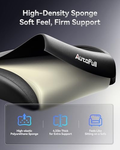 AutoFull C3 Gaming Chair  Racing Style Gaming Chair with Ergonomic Lumbar Support Adjustable High Back PU Leather PC Chair with Footrest Purple