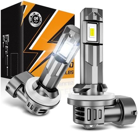 Auxbeam H11 H8 H9 Fog Lights 6500K White  12000LM Super Bright 600  Brighter  Enhanced Visibility for Fog & Off Road  Plug and Play  Pack of 2