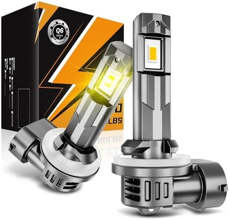 Auxbeam H11 H8 H9 Fog Lights 6500K White  12000LM Super Bright 600  Brighter  Enhanced Visibility for Fog & Off Road  Plug and Play  Pack of 2