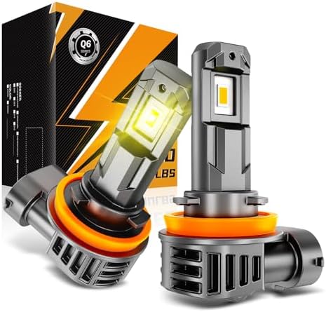 Auxbeam H11 H8 H9 Fog Lights 6500K White  12000LM Super Bright 600  Brighter  Enhanced Visibility for Fog & Off Road  Plug and Play  Pack of 2