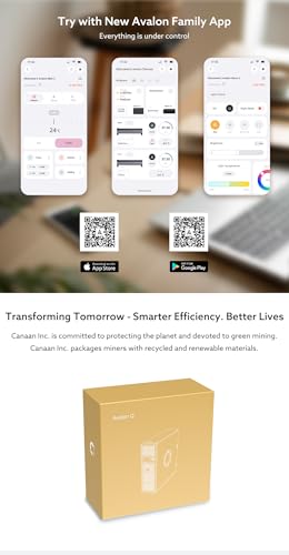 Avalon Q 90TH/s Bitcoin Miner by New Canaan   18 6J/TH 1674W ASIC Miner  Ultra Quiet Home Mining Crypto Machine  110V 240V  Included Original US Power Cord in Stock