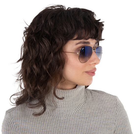 Aviator Gradient Light Blue Unisex Sunglasses