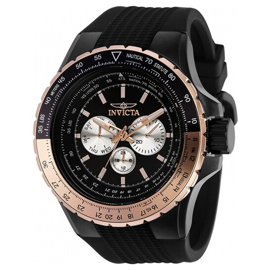 Aviator Quartz Black Dial Men s Watch