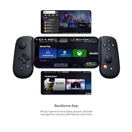 BACKBONE One Mobile Gaming Controller  PlayStation Edition   USB C Phone Controller for Android & iPhone 15/16/17 Series  2nd Gen  Play Xbox  Fortnite  Call of Duty  With 3 Months Apple Arcade Access