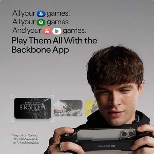BACKBONE Pro Mobile Gaming Controller for iPhone 15/16/17 & Android   USB C or Bluetooth Phone Controller  Stream Xbox  Play Call of Duty & More  PlayStation via iOS Remote Play Only