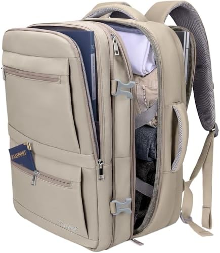 BALEINE Travel Backpack for Women Men  Large Sturdy Carry On Laptop Backpack Gifts for Business  Casual  Weekender  Hiking  Large  Black 