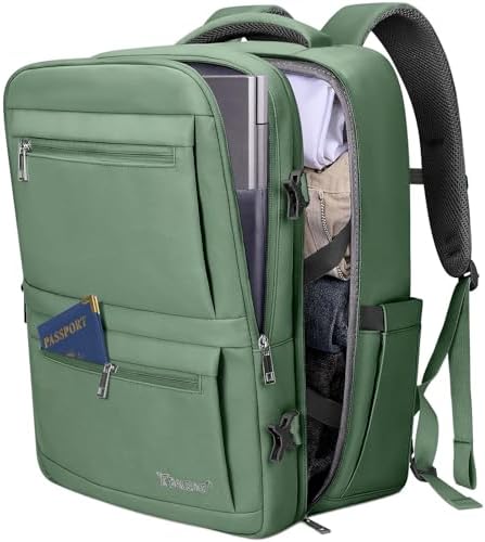 BALEINE Travel Backpack for Women Men  Large Sturdy Carry On Laptop Backpack Gifts for Business  Casual  Weekender  Hiking  Large  Black 