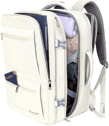BALEINE Travel Backpack for Women Men  Large Sturdy Carry On Laptop Backpack Gifts for Business  Casual  Weekender  Hiking  Large  Black 