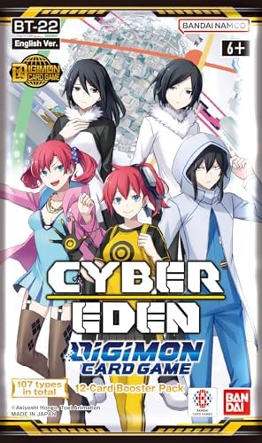 BANDAI   Digimon Card Game  Booster Set   Cyber Eden  BT 22    Trading Card Booster Display   Ages 6    2 Players   20 30 Minutes Playing Time