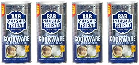 BAR KEEPERS FRIEND Cookware Cleanser  12 Ounce  Pack of 4  