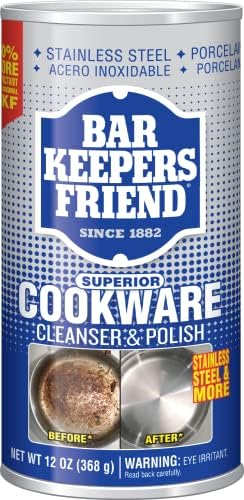 BAR KEEPERS FRIEND Cookware Cleanser  12 Ounce  Pack of 4  
