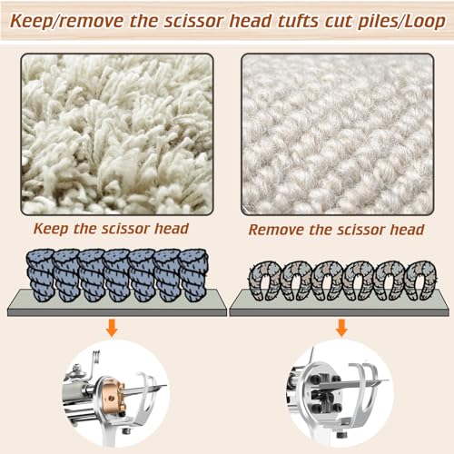 BESGEER 2025 Rug Tufting Gun Starter Kit with Frame with Trimmer   Rug Tufting with Carpet Trimmer Kit with Tufting Frame  2 in 1 Cut & Loop Pile Gun& Carpet Carving Clippers Black