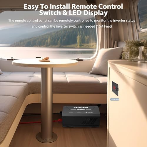 BESTEK 2000W Car Power Inverter  DC 12V to 110V AC Converter Car Outlet Adapter with USB C PD30W QC18W Cigarette Lighter Plug  3 AC Charger Outlets and Dual USB Ports for RV Road Trips