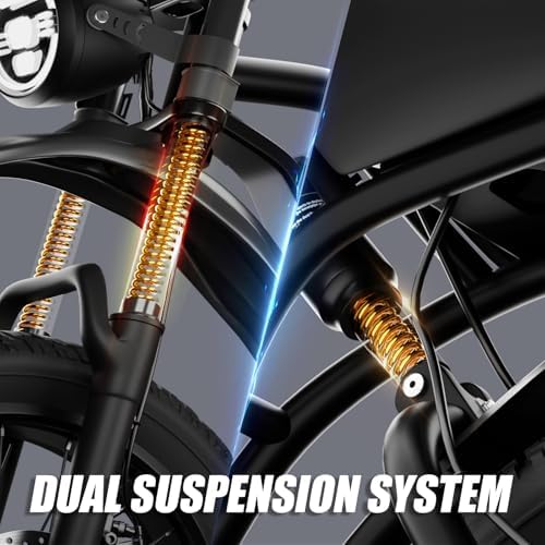 BG S Electric Bike for Adults   20x4 5 Fat Tire  1200W Motor  48V 15Ah Battery  7 Speed  Dual Disc Brakes for Off Road and City Riding