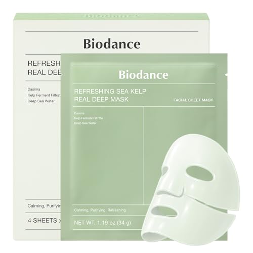BIODANCE Bio Collagen Real Deep Mask  Hydrating Overnight Hydrogel Mask  Pore Minimizing  Elasticity  Plumping Improvement  Korean Skin Care  Valentines Day Gifts for Her   1 19oz 34g  x 4ea
