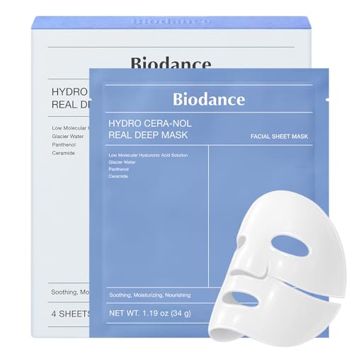 BIODANCE Bio Collagen Real Deep Mask  Hydrating Overnight Hydrogel Mask  Pore Minimizing  Elasticity  Plumping Improvement  Korean Skin Care  Valentines Day Gifts for Her   1 19oz 34g  x 4ea