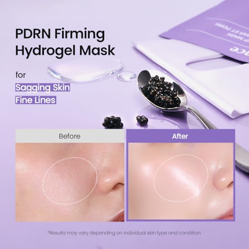 BIODANCE Rejuvenating Caviar PDRN Real Deep Mask  Overnight Hydrogel Face Mask  Skin Firming  Radiance  Enhancing Skin Recovery  Korean Skin Care  Self Care Gifts for Women   1 19oz 34g  x 4ea