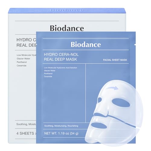 BIODANCE Rejuvenating Caviar PDRN Real Deep Mask  Overnight Hydrogel Face Mask  Skin Firming  Radiance  Enhancing Skin Recovery  Korean Skin Care  Self Care Gifts for Women   1 19oz 34g  x 4ea