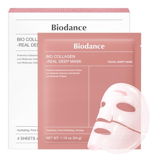 BIODANCE Rejuvenating Caviar PDRN Real Deep Mask  Overnight Hydrogel Face Mask  Skin Firming  Radiance  Enhancing Skin Recovery  Korean Skin Care  Self Care Gifts for Women   1 19oz 34g  x 4ea
