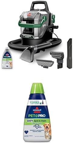 BISSELL Little Green Pet Pro Portable Carpet and Upholstery Deep Cleaner  Car/Auto Detailer with Self Cleaning Tough Stain  Pet Hair Removal  Crevice Tool  3909 