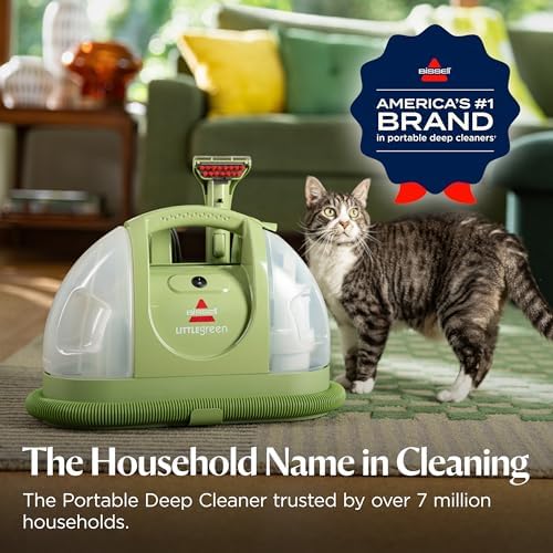 BISSELL Little Green Multi Purpose Portable Carpet and Upholstery Cleaner  Car and Auto Detailer  with Exclusive Specialty Tools  Green  1400B