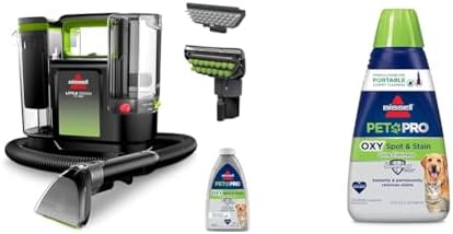 BISSELL® Little Green® Max Pet SmartMix - Limpiador portátil para alfombras y tapicería de limpieza profunda, para detalles de automóviles, con tecnología SmartMix, herramienta autolimpiante para