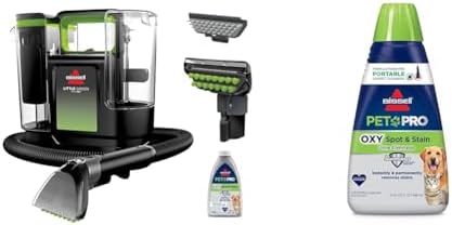 BISSELL® Little Green® Max Pet SmartMix - Limpiador portátil para alfombras y tapicería de limpieza profunda, para detalles de automóviles, con tecnología SmartMix, herramienta autolimpiante para