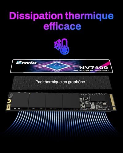 BIWIN Black Opal NV7400 2TB SSD Gen4x4  Read Speed up to 7450MB/s  NVMe M 2 2280 PCIe 4 0 Internal PC Solid State Drive for Laptop/Desktop/PS5