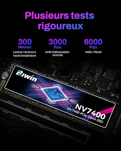 BIWIN Black Opal NV7400 2TB SSD Gen4x4  Read Speed up to 7450MB/s  NVMe M 2 2280 PCIe 4 0 Internal PC Solid State Drive for Laptop/Desktop/PS5