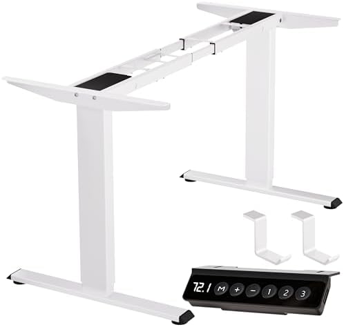 BIZUM Standing Desk Frame Dual Motor  Standing Desk Legs Up to 47 2  Computer Memory Desk Adjustable Table Legs with USB Ports for Home and Office  Black Frame Only