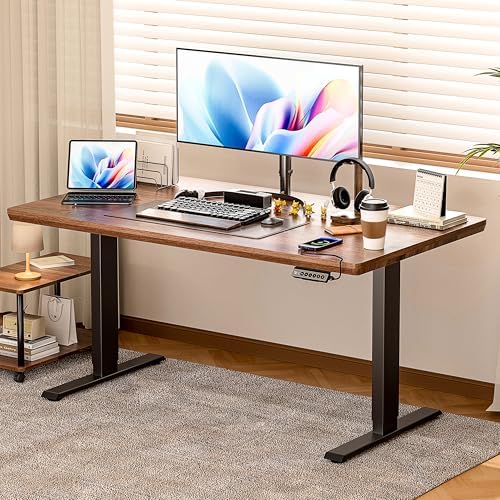 BIZUM Standing Desk Frame Dual Motor  Standing Desk Legs Up to 47 2  Computer Memory Desk Adjustable Table Legs with USB Ports for Home and Office  Black Frame Only