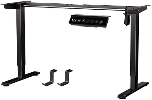 BIZUM Standing Desk Frame Dual Motor  Standing Desk Legs Up to 47 2  Computer Memory Desk Adjustable Table Legs with USB Ports for Home and Office  Black Frame Only