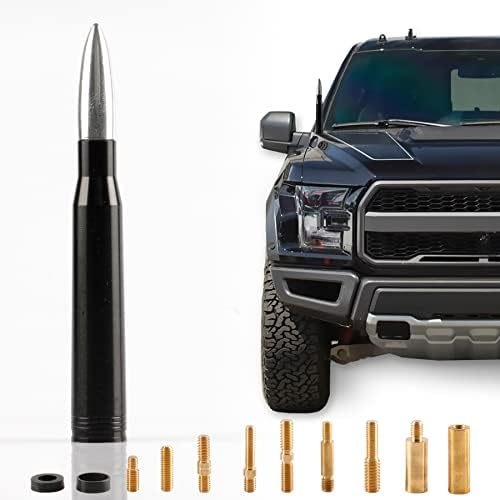 BJSIA Universal Car Truck Antenna Replacement Compatible with Ford F150 F250 F350  Dodge Ram 1500 2500 3500  Chevrolet Silverado  GMC  Heavy Duty Pickup Truck Radio Replacement Car Accessories  Black