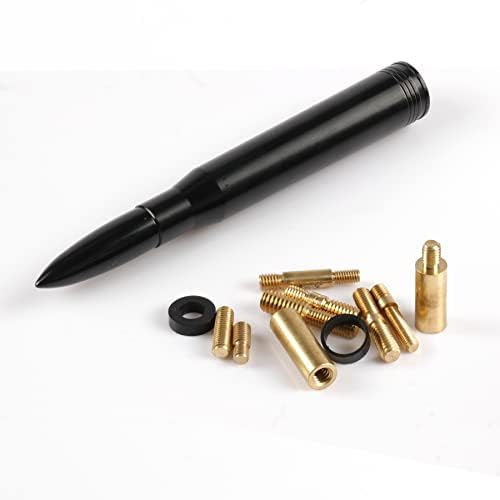 BJSIA Universal Car Truck Antenna Replacement Compatible with Ford F150 F250 F350  Dodge Ram 1500 2500 3500  Chevrolet Silverado  GMC  Heavy Duty Pickup Truck Radio Replacement Car Accessories  Black