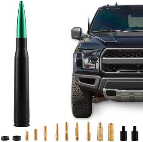 BJSIA Universal Car Truck Antenna Replacement Compatible with Ford F150 F250 F350  Dodge Ram 1500 2500 3500  Chevrolet Silverado  GMC  Heavy Duty Pickup Truck Radio Replacement Car Accessories  Black