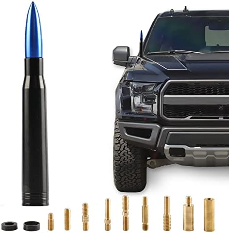 BJSIA Universal Car Truck Antenna Replacement Compatible with Ford F150 F250 F350  Dodge Ram 1500 2500 3500  Chevrolet Silverado  GMC  Heavy Duty Pickup Truck Radio Replacement Car Accessories  Black