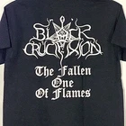 BLACK CRUCIFIXION The Fallen One of Flames L LARGE T Shirt Black Mens Band Logo