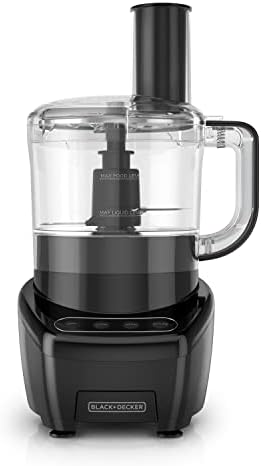 BLACK DECKER 3 in 1 Easy Assembly 8 Cup Food Processor  Stainless Steel S Blade  Easy Clean  Touchpad Controls Black